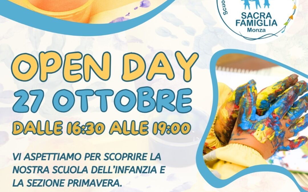 OPEN DAY LUNEDI’ 27 OTTOBRE 2025