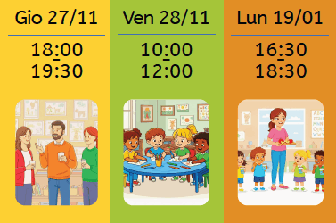 OPEN DAY CON GOLOSA MERENDA PER I BIMBI LUNEDI’ 19 GENNAIO 2026